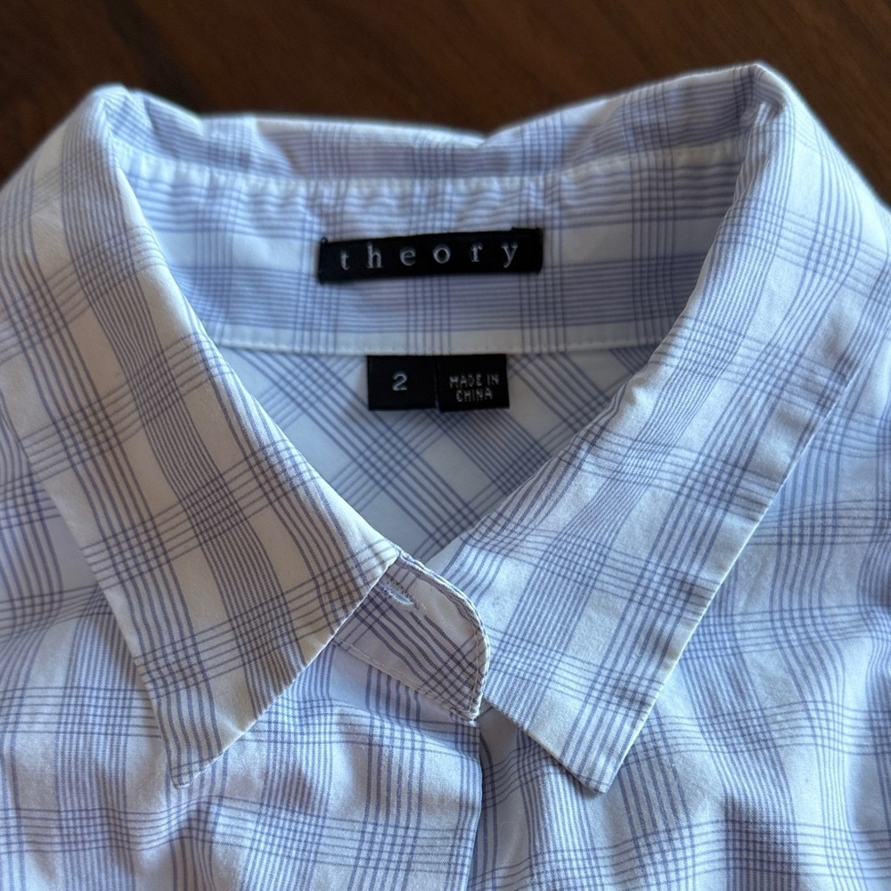 THEORY - dress Striped Button-Down Shirt for woman - size 2 - Picture 5 of 9